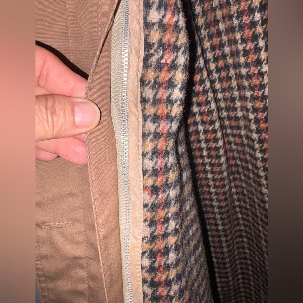 Vintage Windsor Bay Trench Coat Petite 16 Tan Belted Jacket Classic - Picture 6 of 12